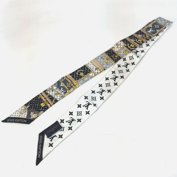 Authentic & New! LOUIS VUITTON Silk Monogram Let's Go BB Bandeau Black - Picture 4 of 16